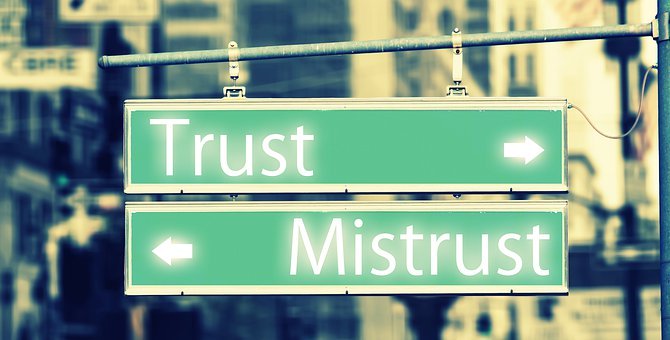 Trust, Distrust, Street Sign, Directory